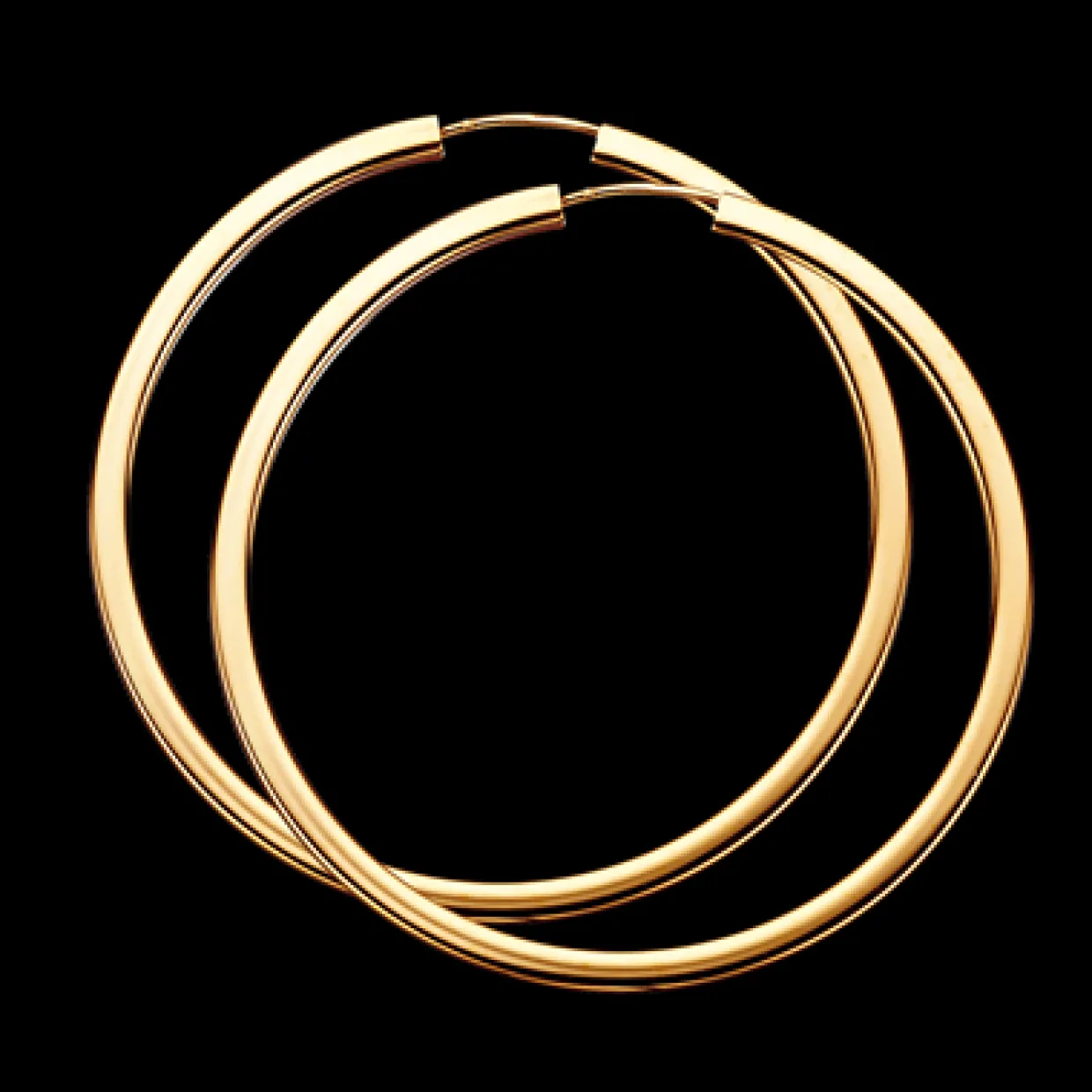 SCORUPLES ØRERINGE 8 KARAT GULD CREOLER 47 MM - 190613