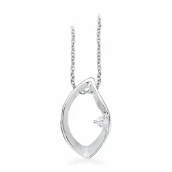 SCOUPLES SØLV HALSKÆDE MED ZIRKON - 237922