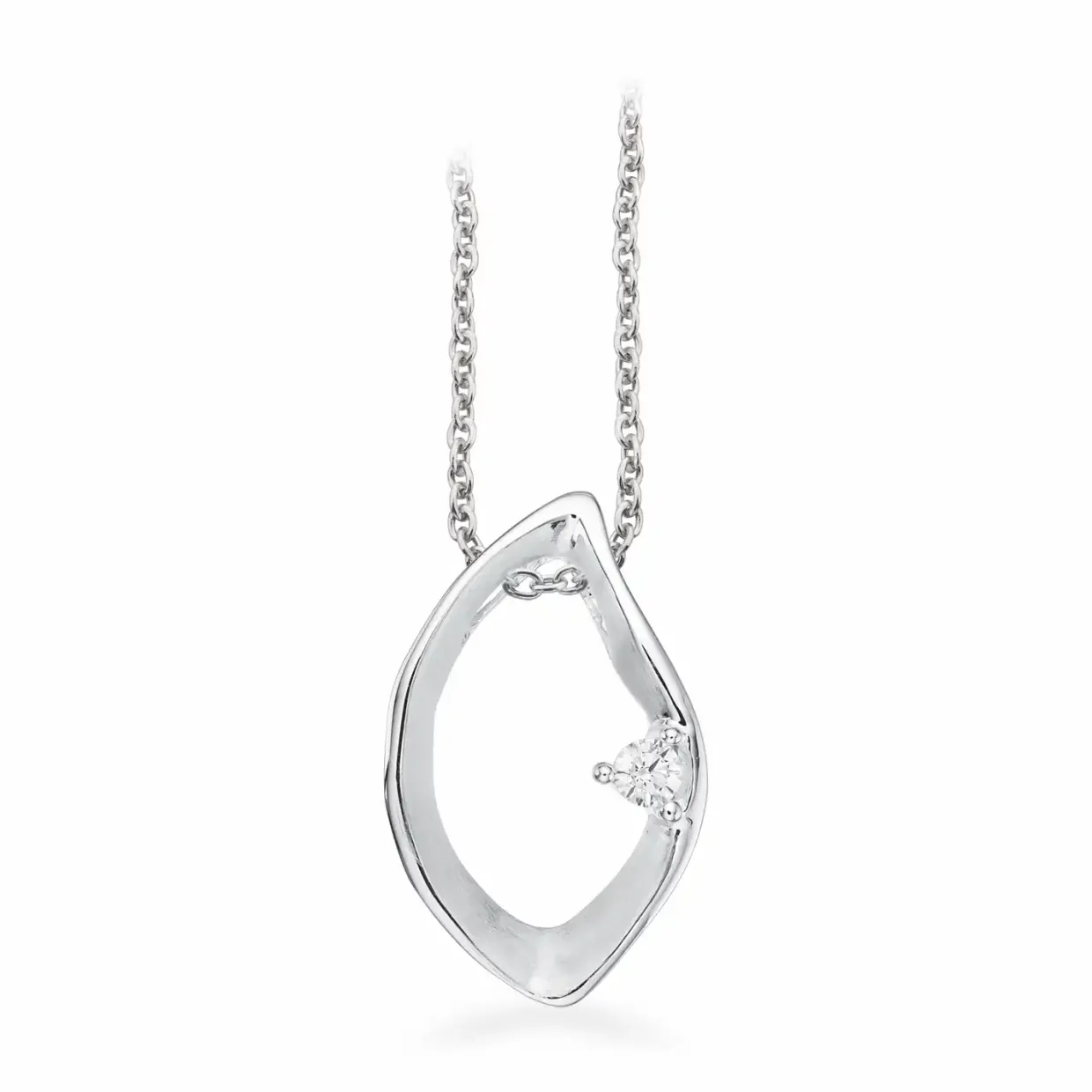 SCOUPLES SØLV HALSKÆDE MED ZIRKON - 237922