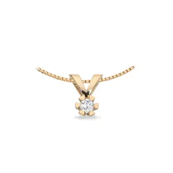 SCOUPLES VIDA VEDHÆNG 8 KARAT GULD MED BRILLANT 0,05 CARAT - 2813,05