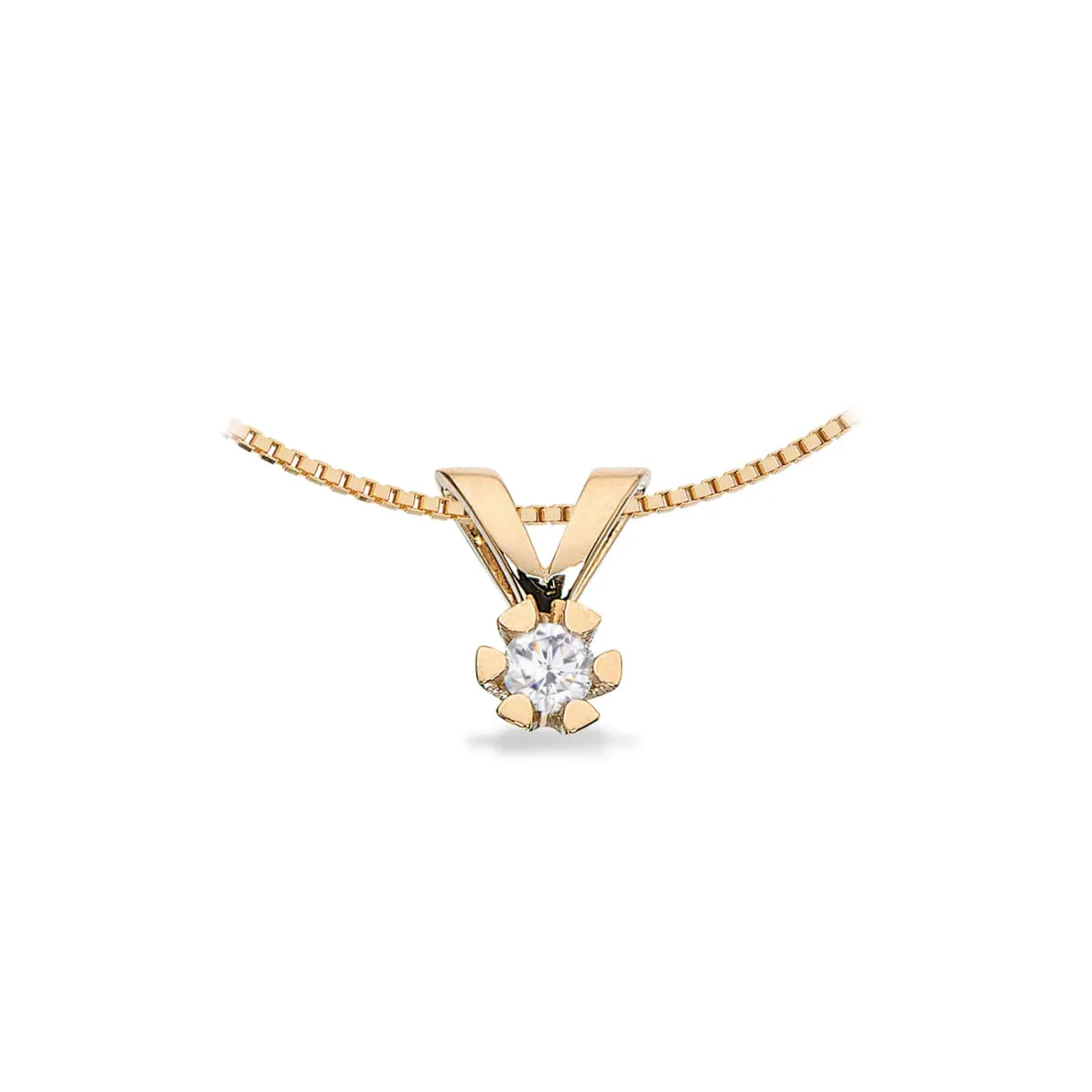 SCOUPLES VIDA VEDHÆNG 8 KARAT GULD MED BRILLANT 0,05 CARAT - 2813,05