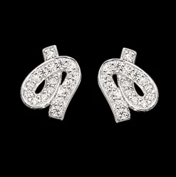 SCROUPELS SØLV ØRERINGE MED SYNTETISK ZIRONIA - 146032