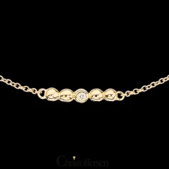 SCROUPLES 8 KARAT GULD HALSKÆDE MED BRILLANT 0,02 CARAT - 32943,42