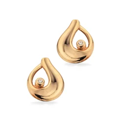 SCROUPLES 8 KARAT GULD ØRERINGE MED ZIRKON - 121793