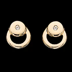 SCROUPLES 8 KARAT GULD ØRERINGE MED ZIRKON - 116403