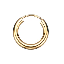 SCROUPLES 14 KARAT GULD ØRERINGE CREOL 2,5 X 15 MM - 19235