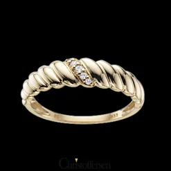 SCROUPLES 8 KARAT GULD RING MED ZIRKONIA - 712303