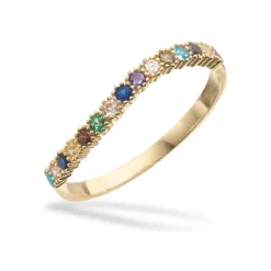 SCROUPLES 8 KARAT GULD RING RAINBOW - 711413