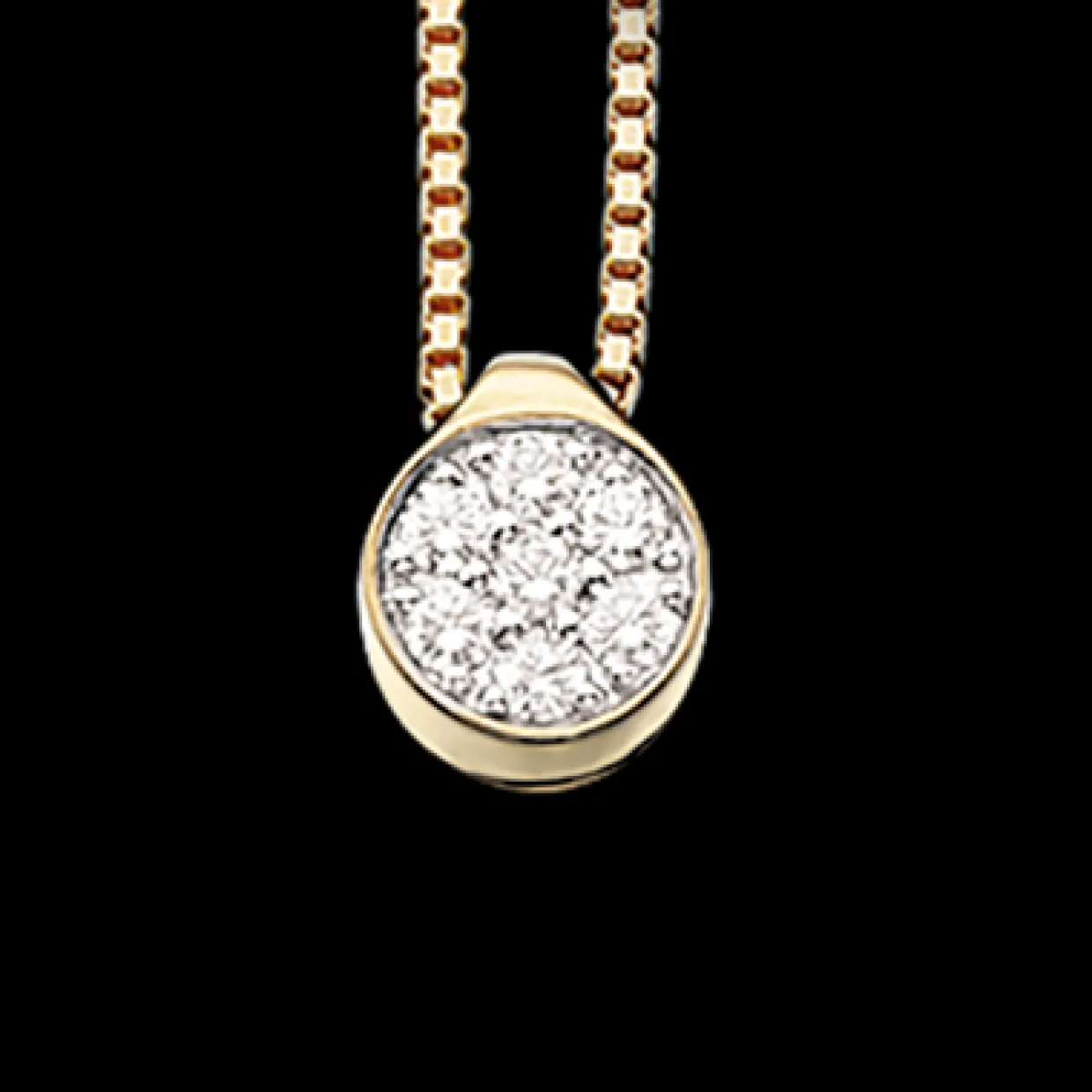 SCROUPLES 14 KARAT GULD VEDHÆNG MED BRILLIANTER - 210425