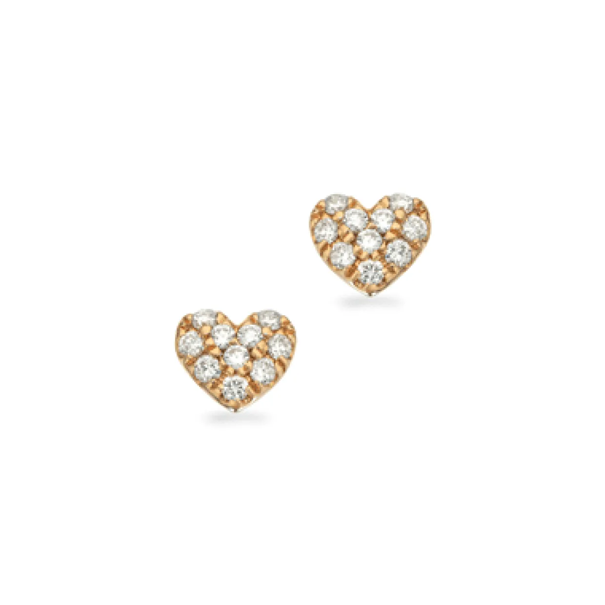 SCROUPLES 14 KARAT HJERTE ØRERINGE MED 0,11 CARAT DIAMANTER - 121895