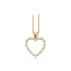 SCROUPLES 8 KARAT HJERTEVEDHÆNG MED SYNTETISK ZIRKONIA - 213993