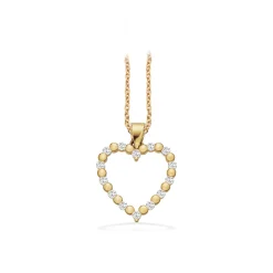 SCROUPLES 8 KARAT HJERTEVEDHÆNG MED SYNTETISK ZIRKONIA - 213993