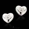 SCROUPLES 14 KARAT HVIDGULD ØRERINGE HJERTE MED BRILLANTER 0,03 CARAT - 114596