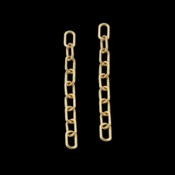 SCROUPLES 8 KARAT ØRERINGE MED KÆDE - 120723