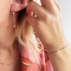 SCROUPLES ARMBÅND 9 KARAT GULD MED PERLER - 34063A,M