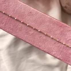 SCROUPLES ARMBÅND FORGYLDT SØLV MED ROSA EMALJE 17+2 CM - 39402A,M