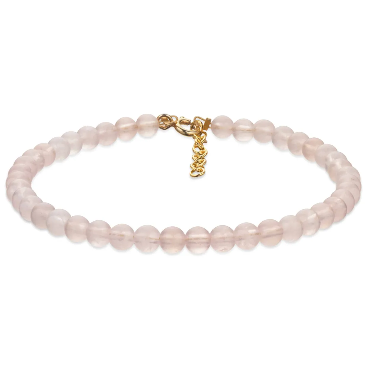 SCROUPLES ARMBÅND I SØLV FORGYLDT MED ROSA QUARTZ - 39082A,M