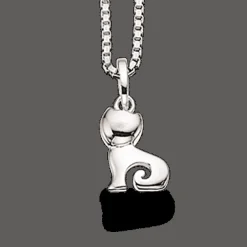 SCROUPLES BØRNE HALSKÆDE SØLV MED KAT - 232482