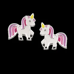 SCROUPLES BØRNE ØRERINGE SØLV MED ENHJØRNING - 152782