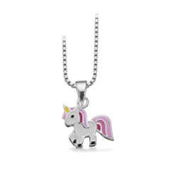 SCROUPLES BØRNEKÆDE SØLV MED ENHJØRNING - 233282
