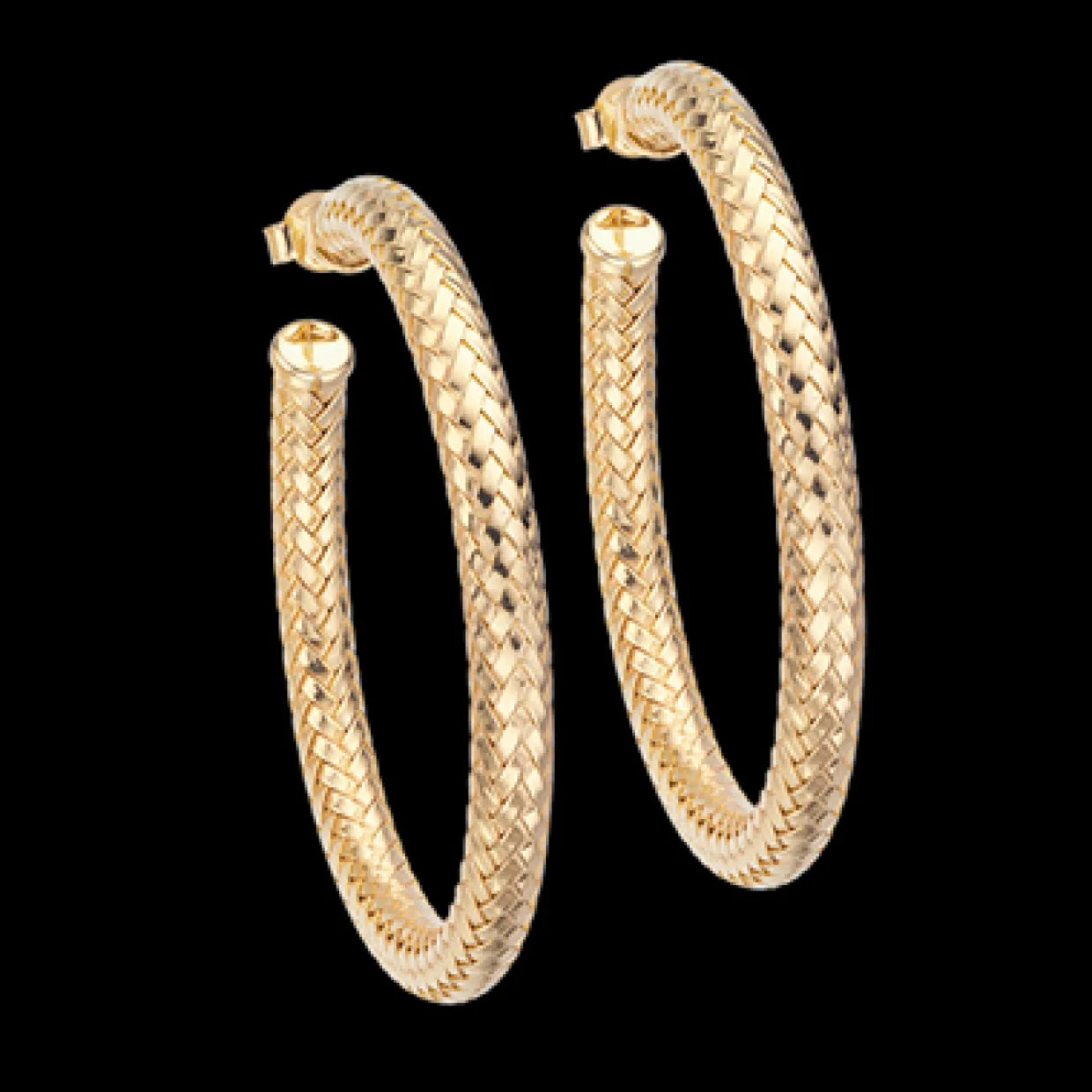 SCROUPLES CHUNKY ØRERINGE SØLV FORGYLDT - 156372