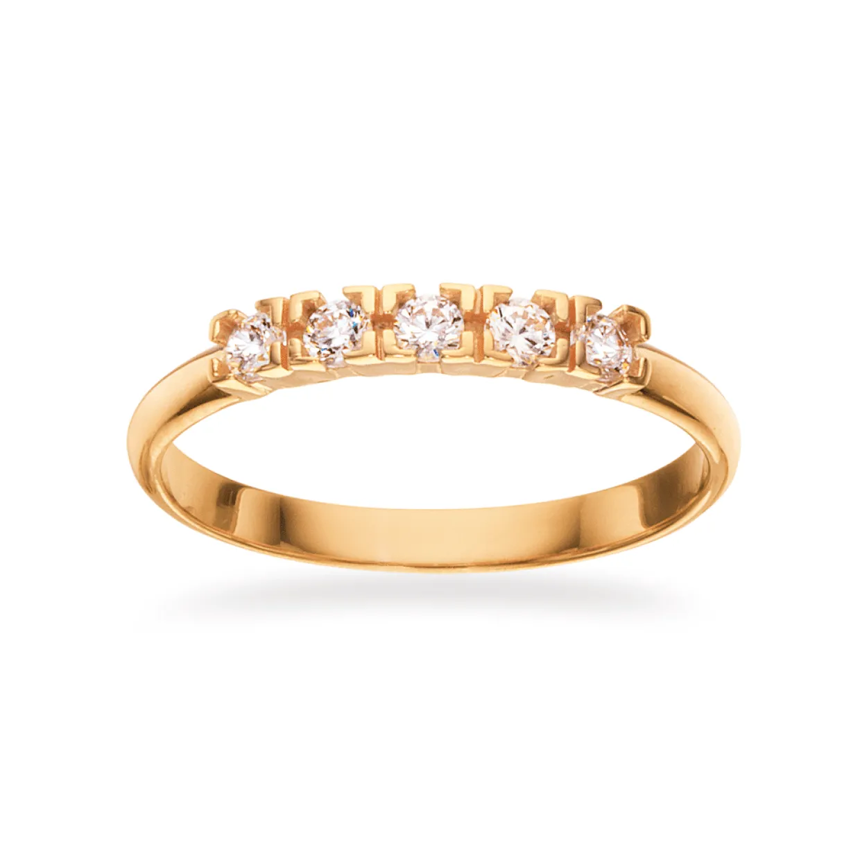 SCROUPLES FORGYLDT RING MED STEN - 727462