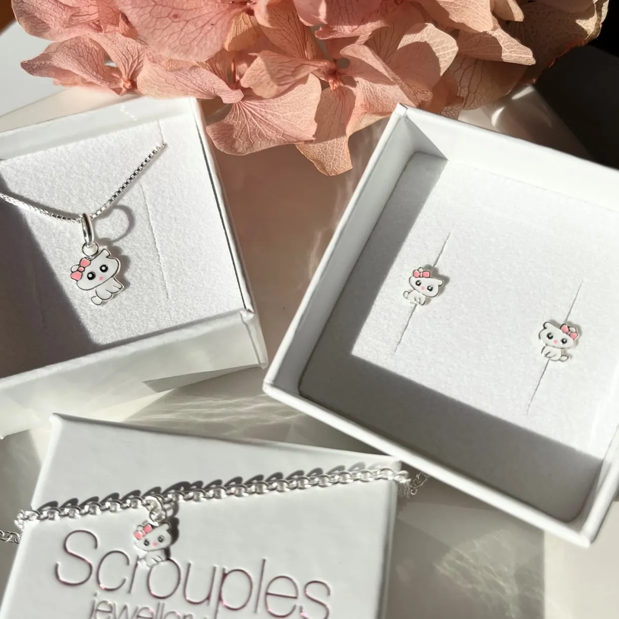 SCROUPLES GIRLS ARMBÅND SØLV MED KAT - 671952