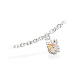 SCROUPLES GIRLS SØLV BØRNEARMBÅND MED ENHJØRNING EMALJE - 672062