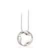 SCROUPLES HALSKÆDE SØLV CIRKEL MED ZIRKONIA - 237202