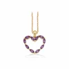 SCROUPLES HALSKÆDE SØLV FORGYLDT MED LILLA ZIRKONIA - 238632