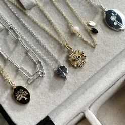 SCROUPLES HALSKÆDE SØLV FORGYLDT MED FERSKVANDSPERLE - 38122,42