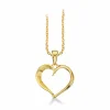 SCROUPLES HALSKÆDE SØLV FORGYLDT HJERTE - 221202