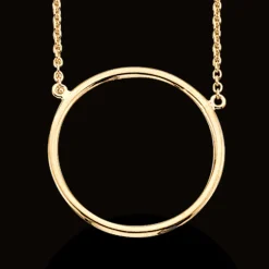 SCROUPLES HALSKÆDE SØLV FORGYLDT CIRKEL - 35792,42