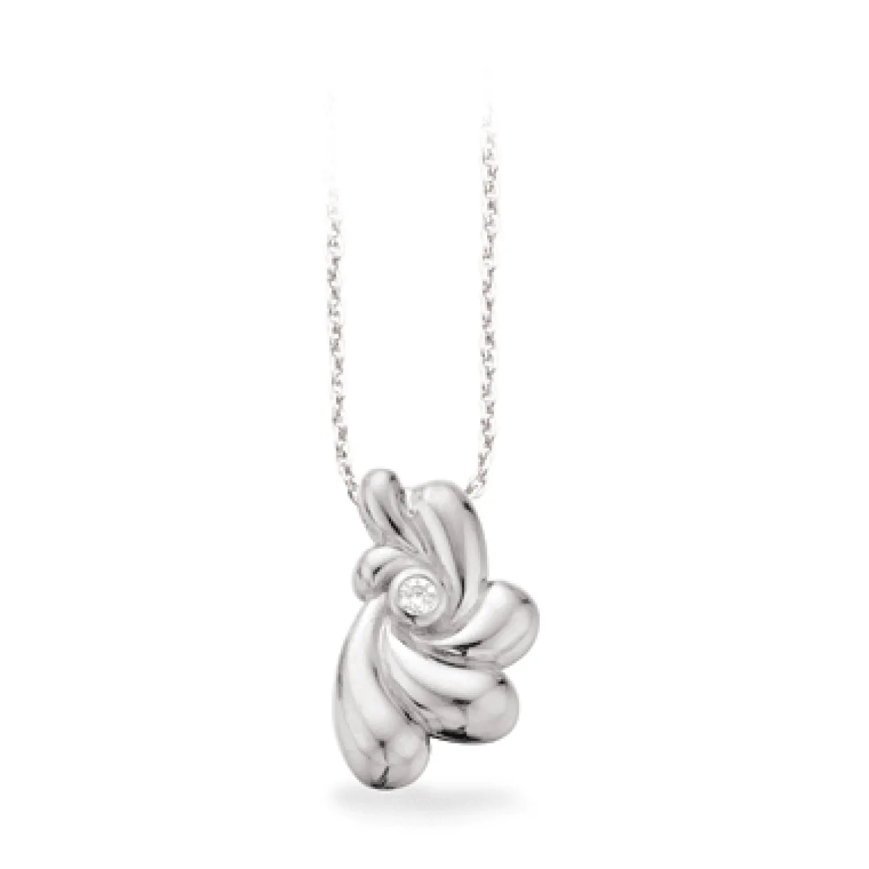 SCROUPLES HALSKÆDE SØLV MED SYNTETISK ZIRKONIA STEN - 236472