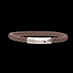 SCROUPLES HERRE ARMBÅND BRUN FLETTE 19 CM - 03001,19