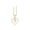 SCROUPLES HJERTE VEDHÆNG I 8 KARAT GULD MED ZIRKONIA - 214933