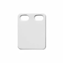 SCROUPLES ID-PLADE MED 2 HULLER SØLV 18X24 MM - 21022