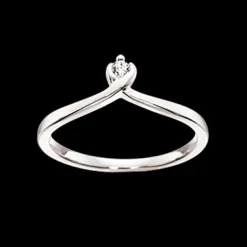 SCROUPLES PIGE RING SØLV MED ZIRKONIA - 726062