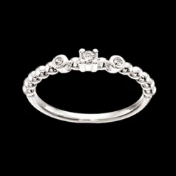 SCROUPLES PIGE RING SØLV MED ZIRKONIA - 726072