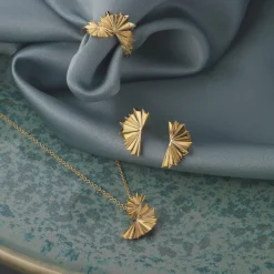 SCROUPLES PLISSÉ HALSKÆDE I FORGYLDT SØLV - 242372