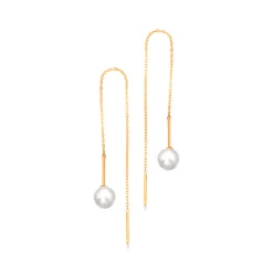 SCROUPLES ØREKÆDER 8 KARAT GULD MED PERLE - 122123