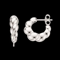 SCROUPLES ØRERINGE CREOL KUGLER SØLV - 156052