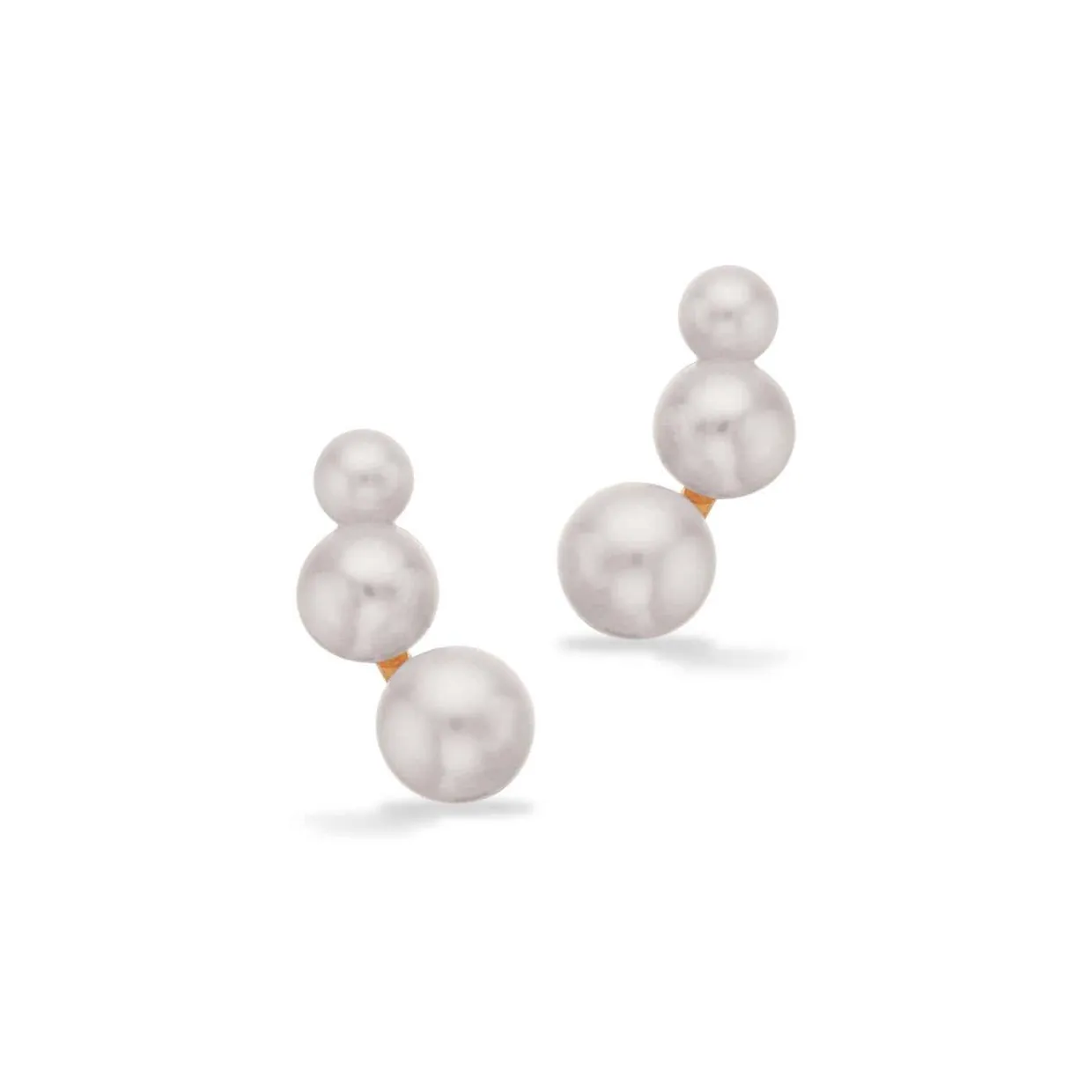 SCROUPLES ØRERINGE MED PERLER I 8 KARAT GULD - 121553