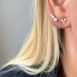 SCROUPLES ØRERINGE MED PERLER I 8 KARAT GULD - 121553