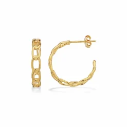 SCROUPLES ØRERINGE SØLV FORGYLDT LINKS - 160532