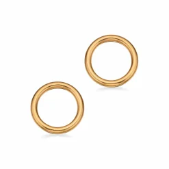 SCROUPLES ØRERINGE SØLV FORGYLDT CIRKEL - 154032