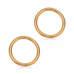 SCROUPLES ØRERINGE SØLV FORGYLDT CIRKEL - 154052