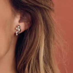 SCROUPLES ØRERINGE SØLV KUGLER - 160122