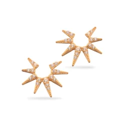 SCROUPLES ØRESTIK 8 KARAT GULD MED SOL - 122093