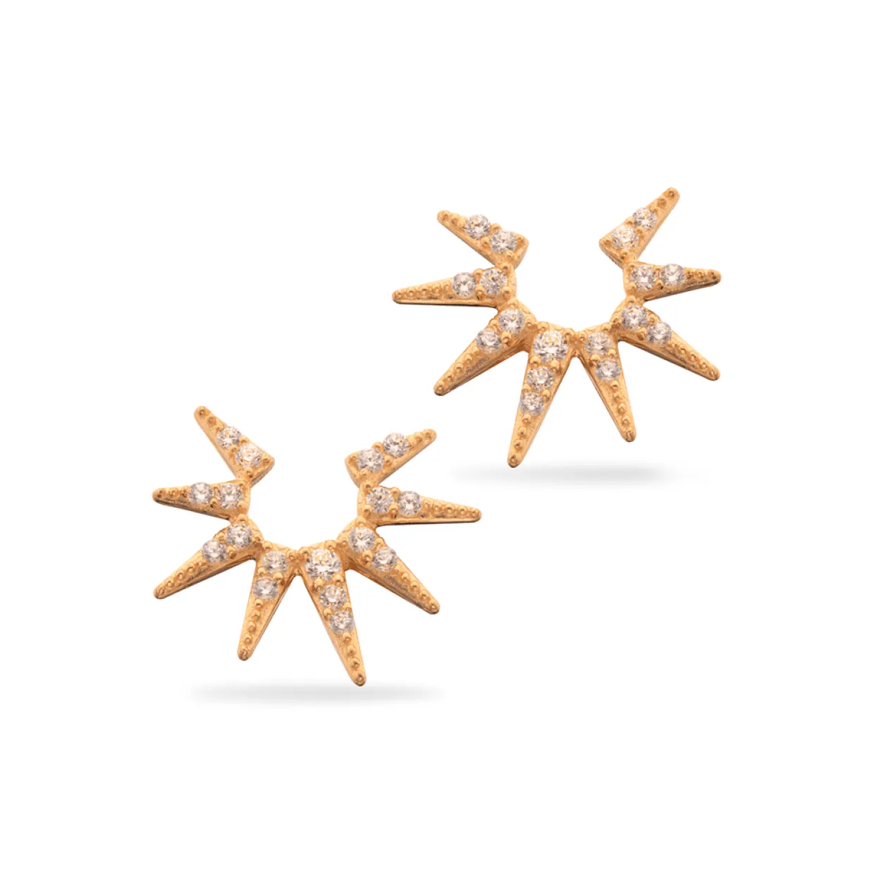 SCROUPLES ØRESTIK 8 KARAT GULD MED SOL - 122093